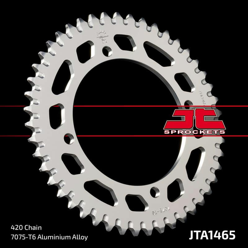 Obrázek produktu JT SPROCKETS Hliníková ultralehká samočisticí zadní řetězová kola 1465 - 420 JTA1465.47BLK