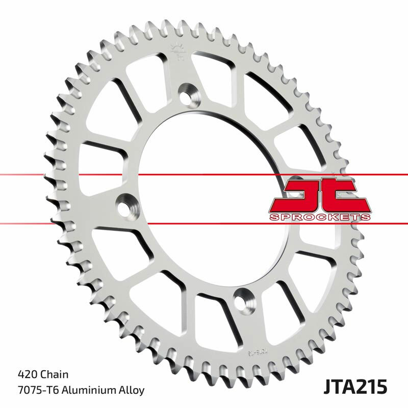 Obrázek produktu JT SPROCKETS Hliníková ultralehká samočisticí zadní řetězová kola 215 - 420 JTA215.48RED