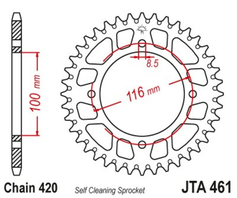 Obrázek produktu ŘETĚZOVÉ KOLO RL 51T KAW BLK JTA461.51BLK