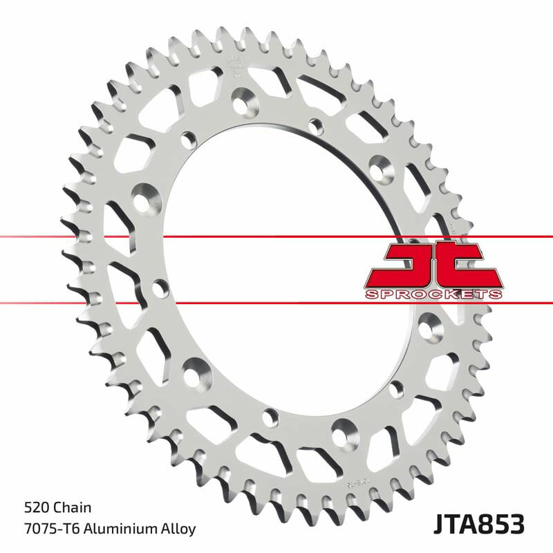 Obrázek produktu JT SPROCKETS Hliníková ultralehká samočistící zadní řetězová kola 853 - 520 JTA853.43BLK