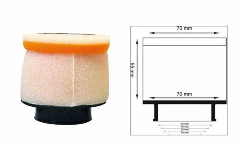 Obrázek produktu Nasazovací vzduchový filtr (clamp-on) TwinAir 158722 s gumou (průměr 63mm) 158722
