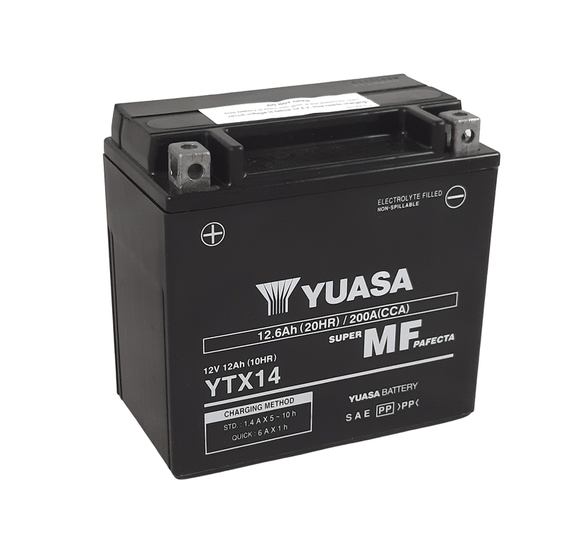 Obrázek produktu YUASA W/C Bezúdržbová baterie s tovární aktivací - YTX14 FA YTX14