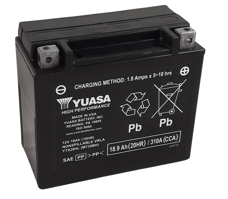 Obrázek produktu Bezúdržbová baterie YUASA W/C s tovární aktivací - YTX20HL FA YTX20HL