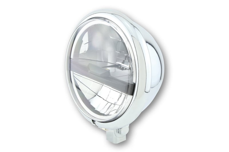 Obrázek produktu HIGHSIDER 5 3/4" LED světlomety Bates Style Type5, chrom, černý kryt, spodní pevný. 223-214