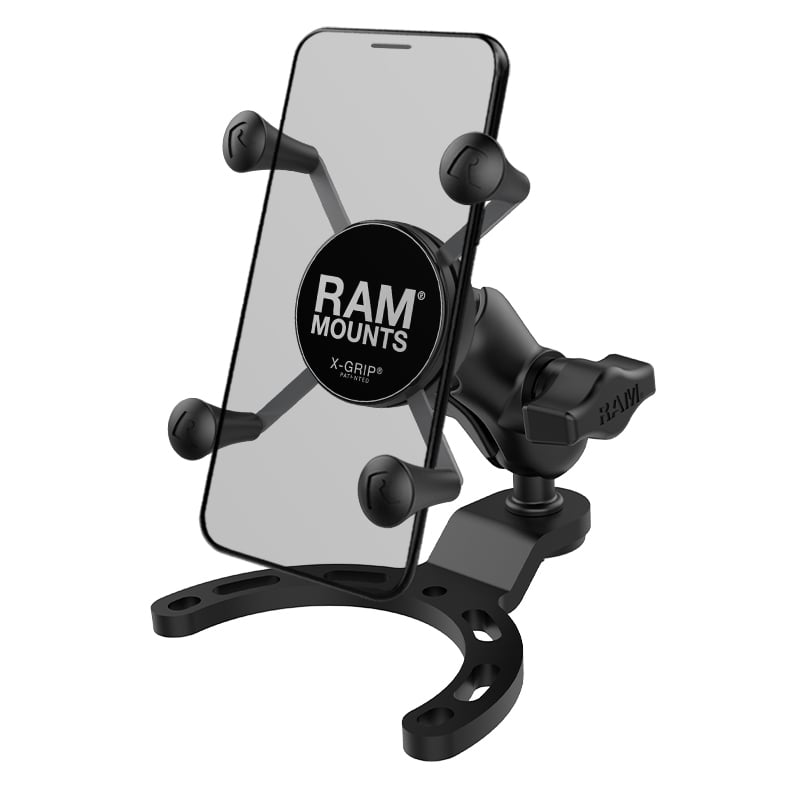 Obrázek produktu RAM MOUNTS Držák telefonu X-Grip s krátkým ramenem, malá základna pro plynovou nádrž - velké telefony RAM-B-410-A-UN7BU