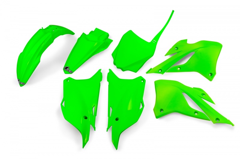 Obrázek produktu Plastová stavebnice UFO - neonově zelená Kawasaki KX85 KAKIT229-AFLU