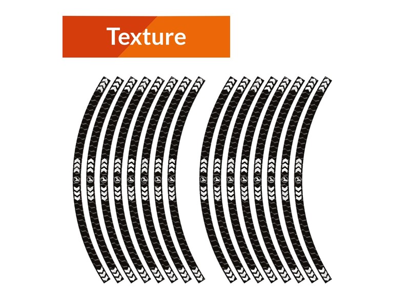 Obrázek produktu ALGIS Textura RIM Nálepky Šipky - černá BK.TR2.001