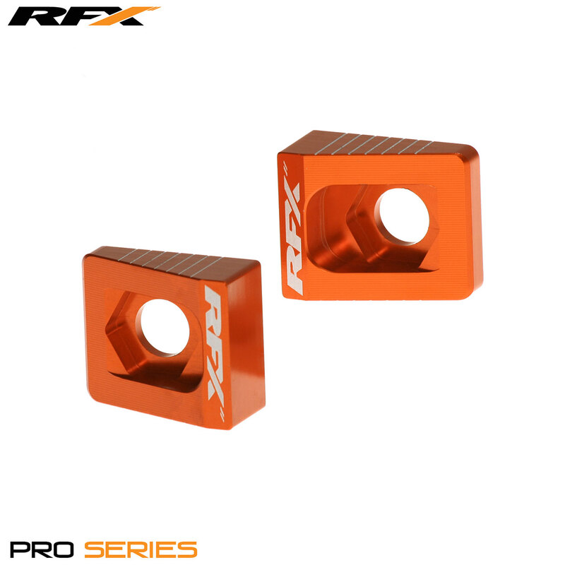 Obrázek produktu Bloky seřizovačů zadní nápravy RFX Pro (oranžové) - KTM 65 FXAB5010099OR