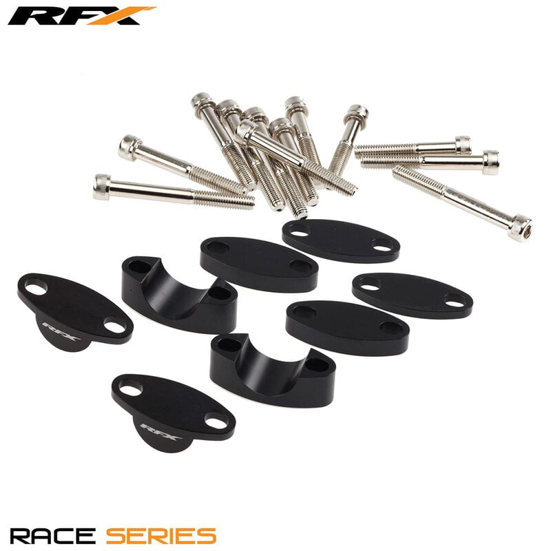 Obrázek produktu RFX Race Handlebar Riser Kit 22.2mm (Black) Univerzální zvýšení 25mm/30mm/35mm/40mm FXHM9012255BK