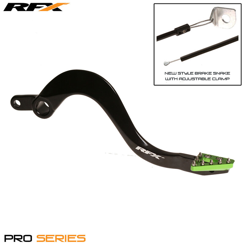 Obrázek produktu Páka zadní brzdy RFX Pro ST (tvrdě eloxovaná černá/zelená) FXRB2010199GN