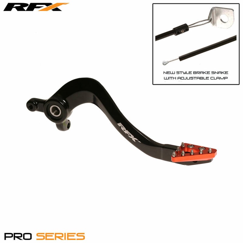 Obrázek produktu Páka zadní brzdy RFX Pro ST (tvrdě eloxovaná černá/oranžová) - KTM85 FXRB5020199OR