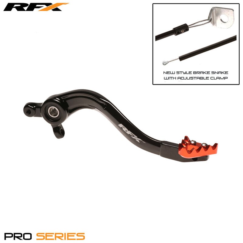 Obrázek produktu Páka zadní brzdy RFX Pro ST (tvrdě eloxovaná černá/oranžová) FXRB5040199OR