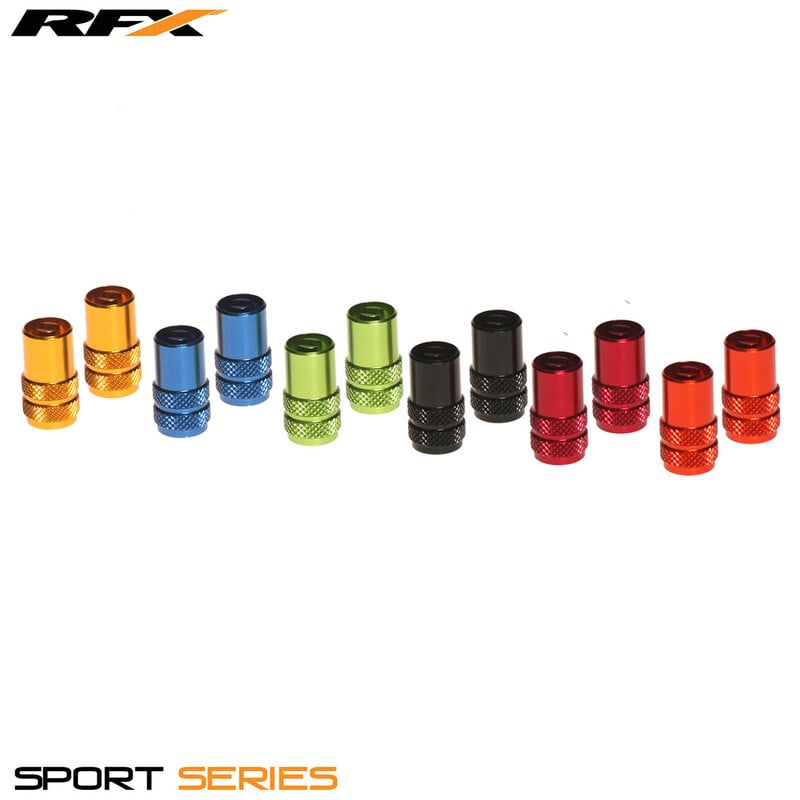 Obrázek produktu RFX Sportovní víčka ventilů s klíčem na ventily (černá) 2ks FXVC3000000BK