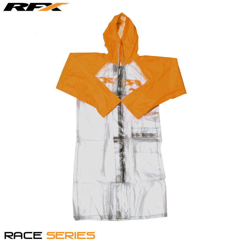 Obrázek produktu RFX Race Rain Coat Long (Clear/Orange) Velikost Adult Medium FXWJ206MD55OR