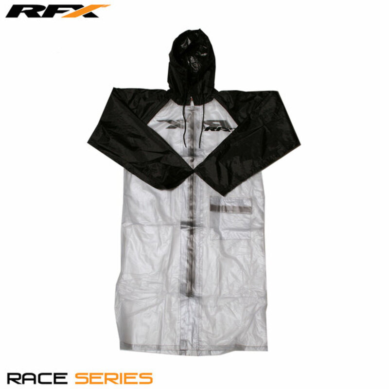 Obrázek produktu RFX Race Rain Coat Long (Clear/Black) Velikost Adult XLarge FXWJ208XL55BK