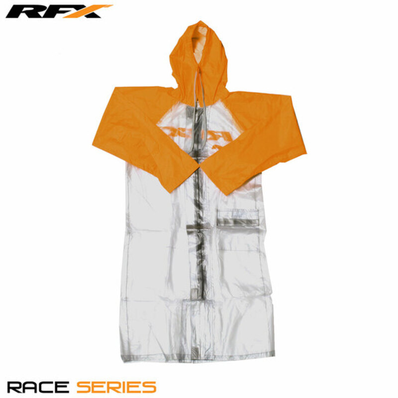 Obrázek produktu RFX Race Rain Coat Long (Clear/Orange) Velikost Adult 2XLarge FXWJ2092X55OR