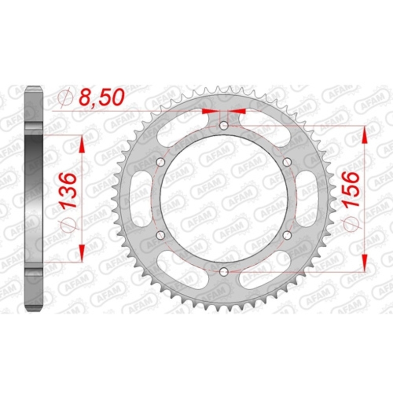 Obrázek produktu Zadní kolo AFAM Steel Standard 53104 53104-58