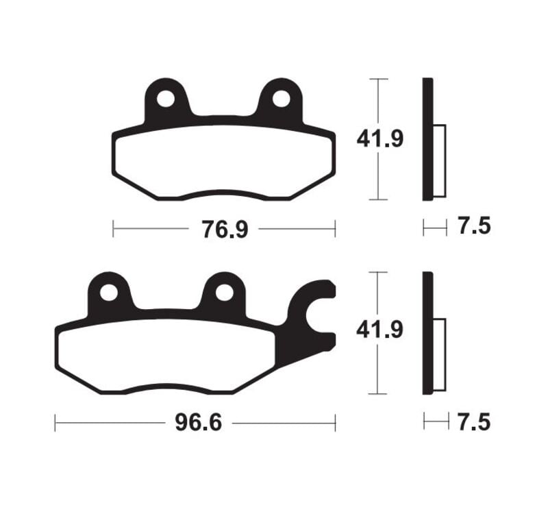 Obrázek produktu Brzdové destičky TECNIUM ze slinutého kovu - MF455 MF455