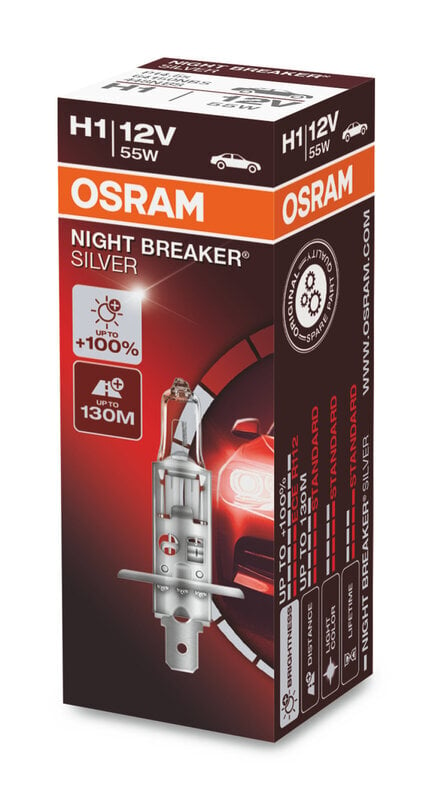 Obrázek produktu Stříbrná žárovka OSRAM Night Breaker H1 12V /55W - X1 64150NBS-01B