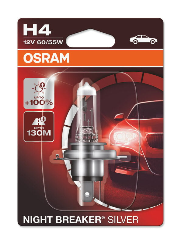 Obrázek produktu Stříbrná žárovka OSRAM Night Breaker H4 12V/60/55 - X1 64193NBS-01B