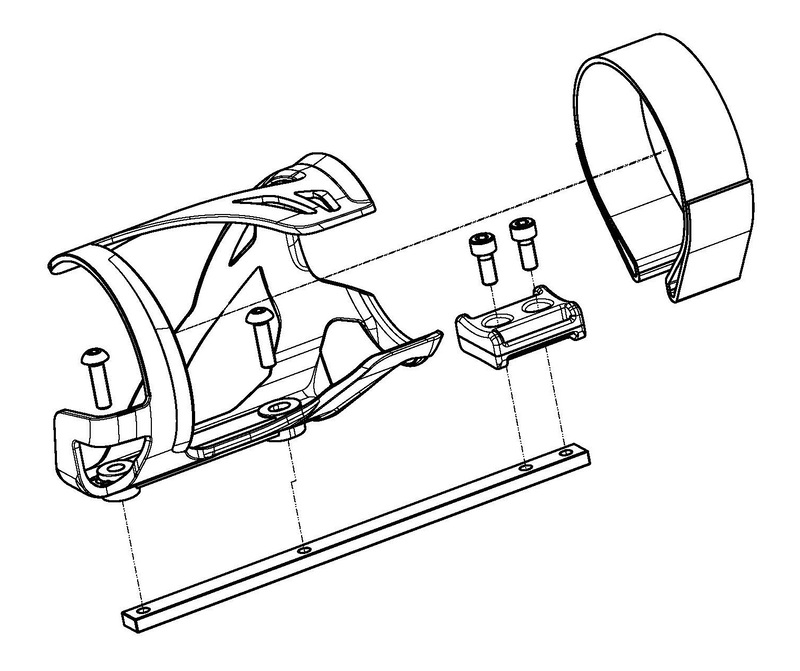 Obrázek produktu Dvojitý držák baterie POLINI E-Bike 955520024