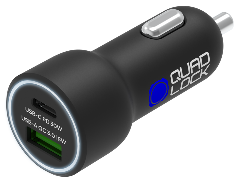 Obrázek produktu QUAD LOCK Duální USB (C+A) nabíječka do auta 48W QLA-DCC-2