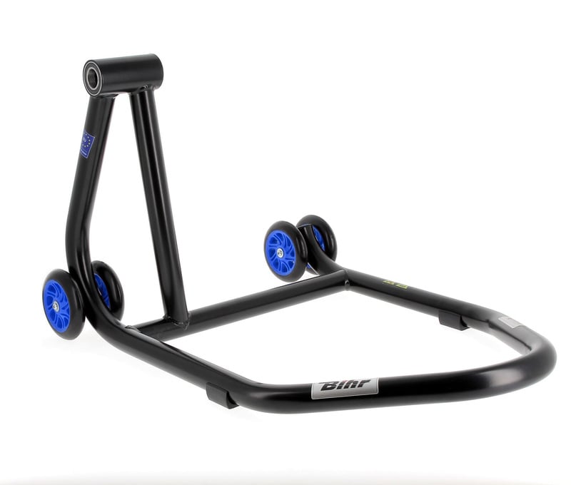 Obrázek produktu BIHR Home Track Levý jednoramenný stojan do paddocku Matt Black Blue Wheels