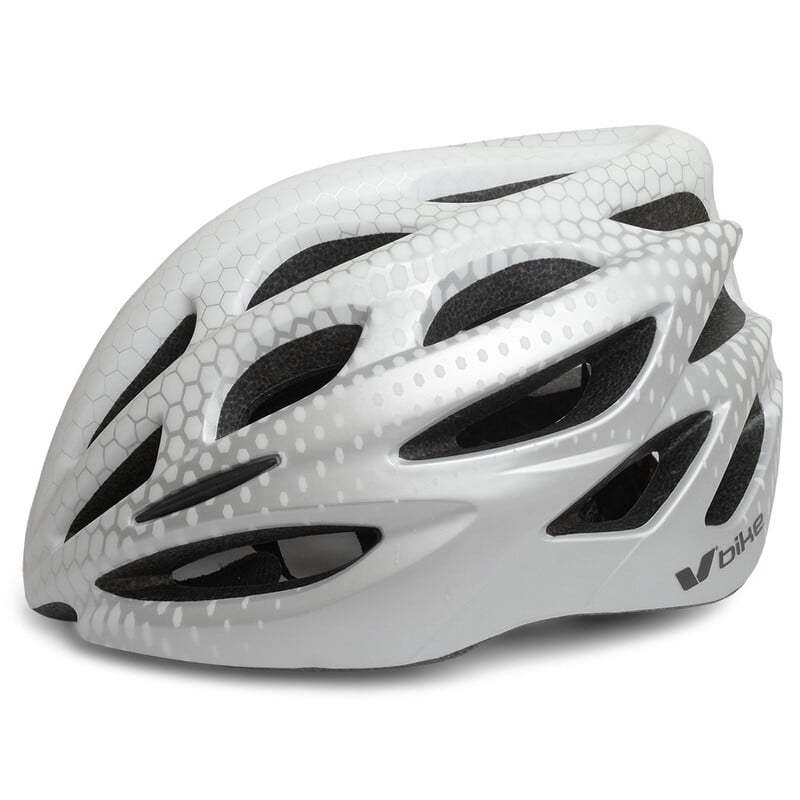 Obrázek produktu Cyklistická přilba V BIKE White/Silver In-Mould (M=55-58Cm) MV-50-BK (M)