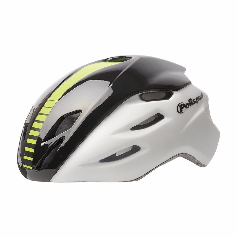 Obrázek produktu Přilba POLISPORT Aero-R White/Blazck/ Fluo Yellow Velikost L 8739800006