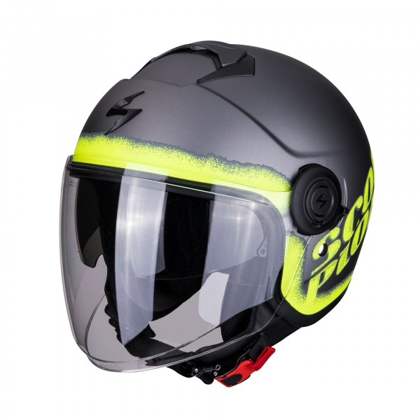 Obrázek produktu Moto přilba SCORPION EXO-CITY BLURR matná stříbrno/žlutá