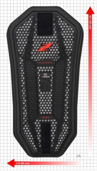 Obrázek produktu Chránič páteře ZANDONA 231x451mm ESATECH back insert 7202 LEVEL2