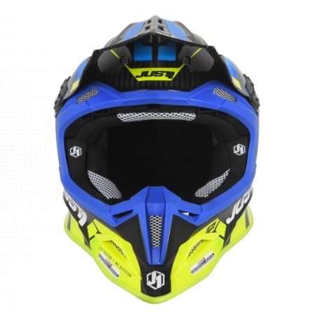 Obrázek produktu Moto přilba JUST1 J12 VECTOR fluo žluto/modro/carbonová