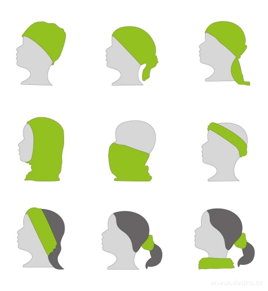 Obrázek produktu Multifunkční šátek DEDRA zelený