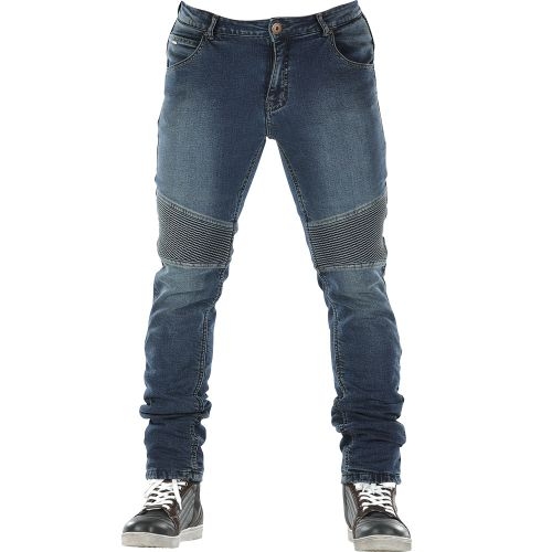 Obrázek produktu Kevlarové moto kalhoty OVERLAP CASTEL STONE WASHED JEANS modré