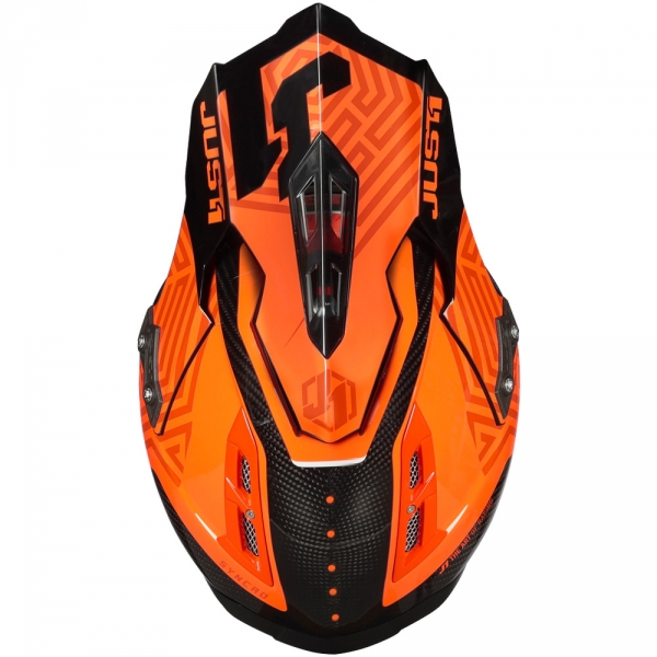 Obrázek produktu Kšilt JUST1 J12 SYNCRO carbon fluo oranžový