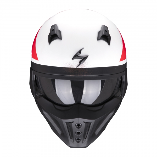 Obrázek produktu Moto přilba SCORPION COVERT-X T-TRUST matná bílo/červená