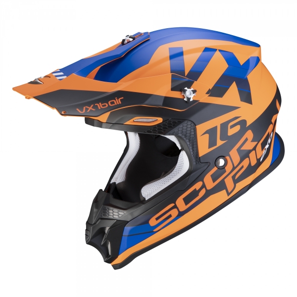 Obrázek produktu Moto přilba SCORPION VX-16 AIR X-TURN matná oranžovo/modrá