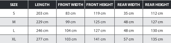 Obrázek produktu Plachta na motorku REBELHORN COVER II černo/stříbrná s prostorem na kufr - velikost L