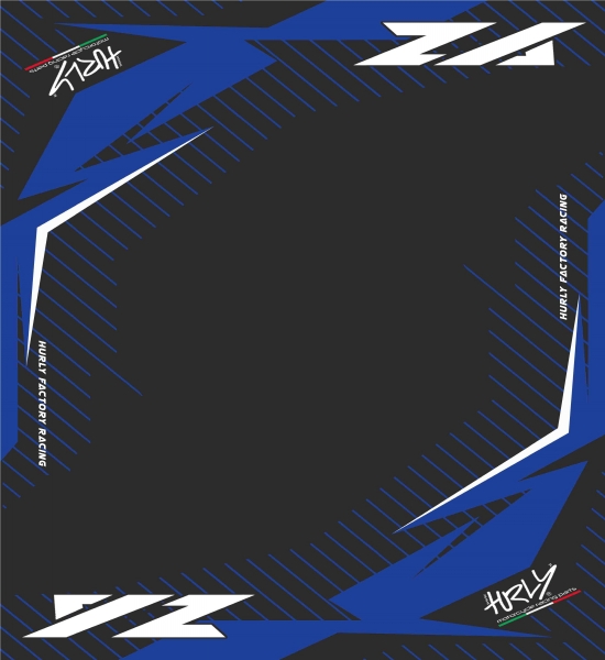 Obrázek produktu Koberec pod moto 80x100cm Hurly YAMAHA YZ 2T černo/modrý