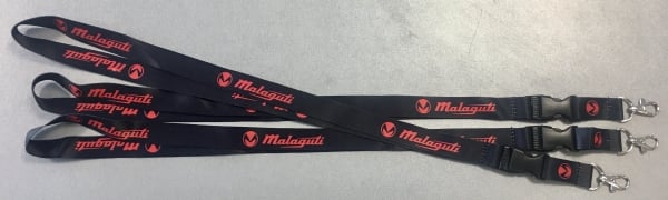 Obrázek produktu Klíčenka na krk MALAGUTI černo/červená