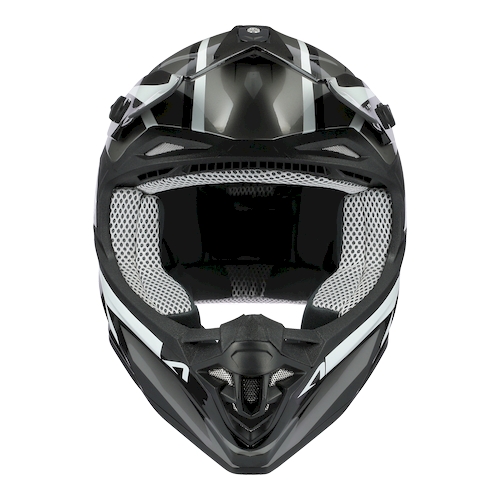 Obrázek produktu Moto přilba ASTONE MX800 RACERS šedo/bílá + 2 ks brýle ARNETTE zdarma