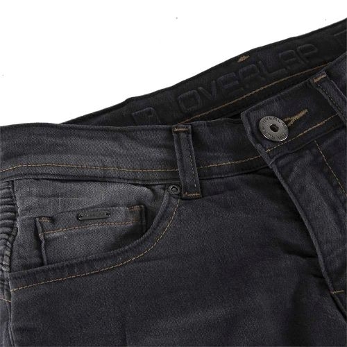 Obrázek produktu Dámské kevlarové moto kalhoty OVERLAP CITY LADY BLACK WASHED JEANS černé