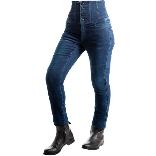 Obrázek produktu Dámské kevlarové moto kalhoty OVERLAP EVY DARK BLUE JEANS modré