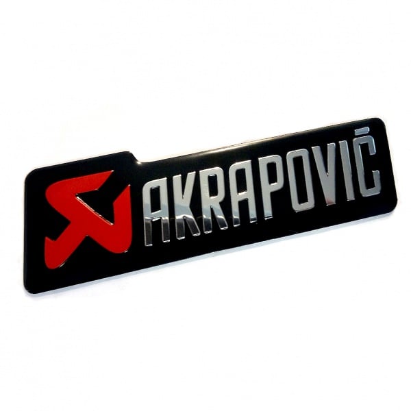 Obrázek produktu Hliníková samolepka AKRAPOVIČ 4D stříbrná