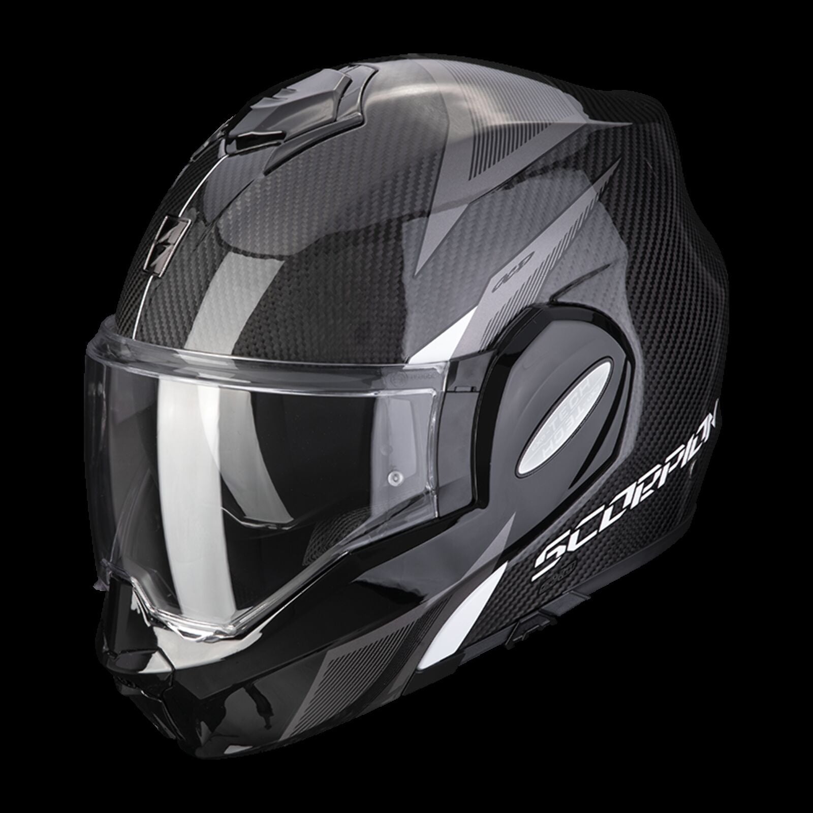 Obrázek produktu Moto přilba SCORPION EXO-TECH CARBON TOP černo/bílá