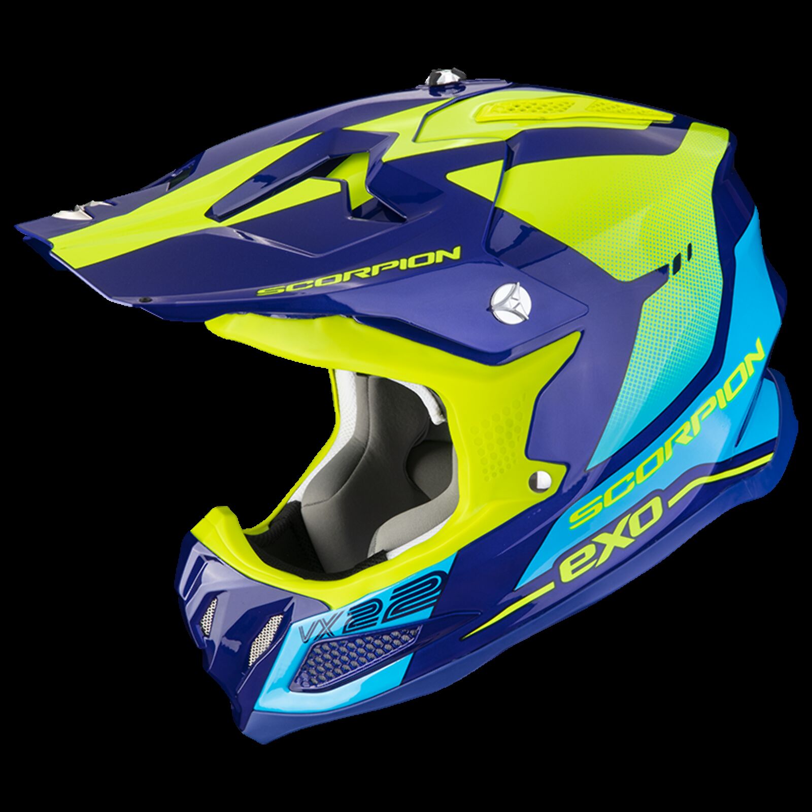 Obrázek produktu Moto přilba SCORPION VX-22 AIR ATTIS modro/fluo žlutá