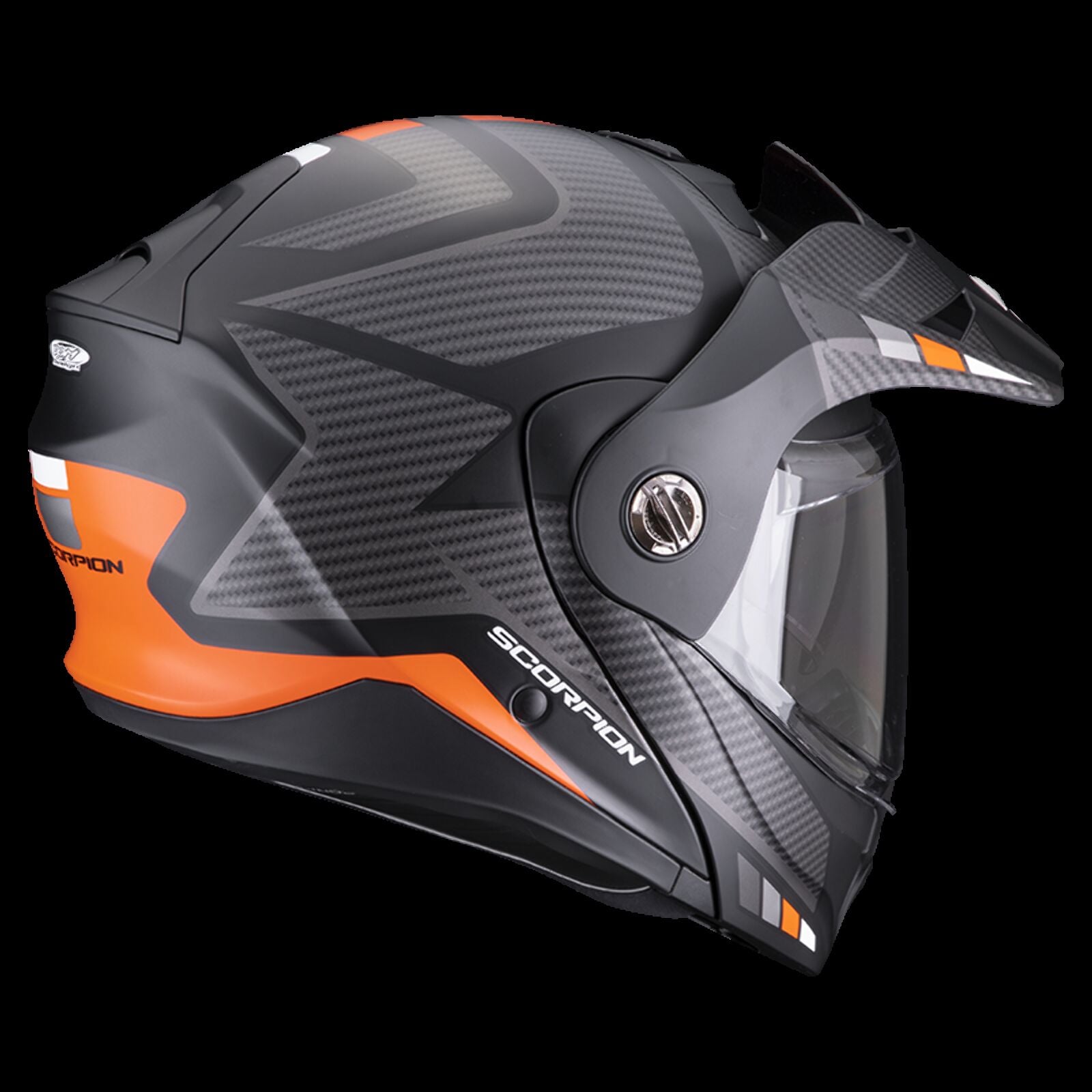 Obrázek produktu Moto přilba SCORPION ADX-2 CAMINO matná černo/stříbrno/oranžová