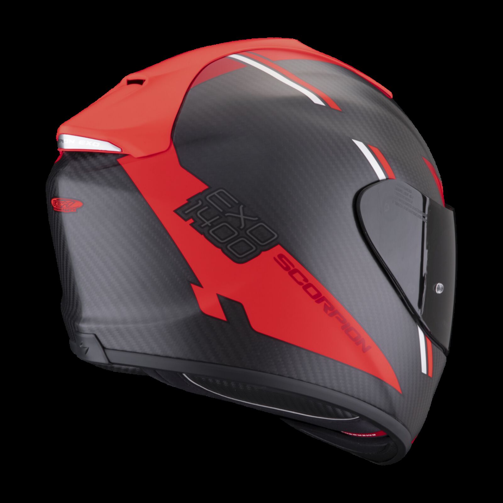 Obrázek produktu Moto přilba SCORPION EXO-1400 EVO CARBON AIR KENDAL matná černo/červená