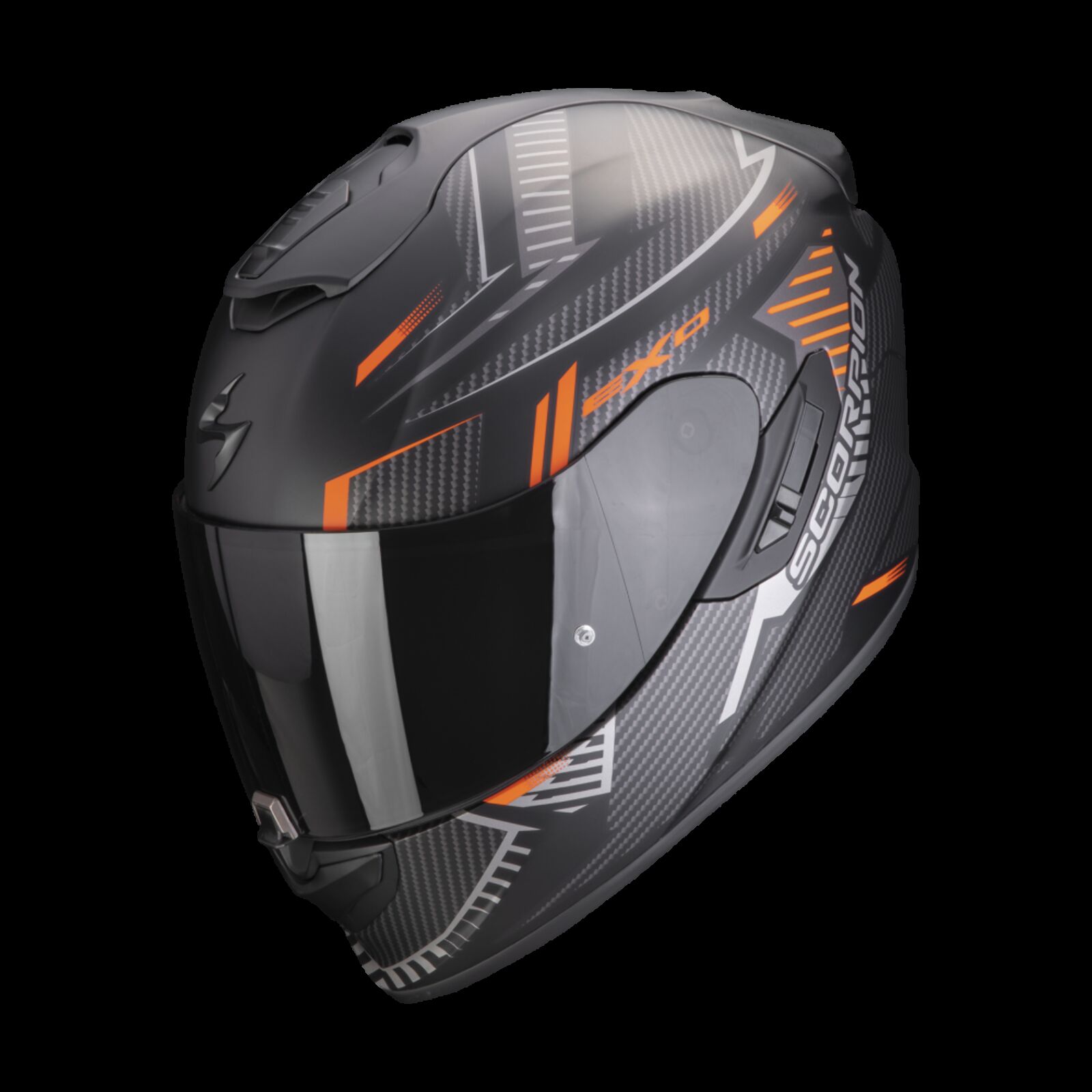 Obrázek produktu Moto přilba SCORPION EXO-1400 EVO AIR SHELL matná černo/oranžová