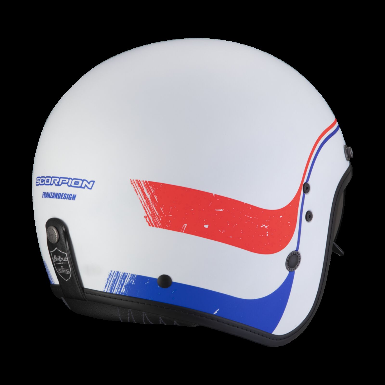 Obrázek produktu Moto přilba SCORPION BELFAST EVO SOUL matná bílo/modro/červená